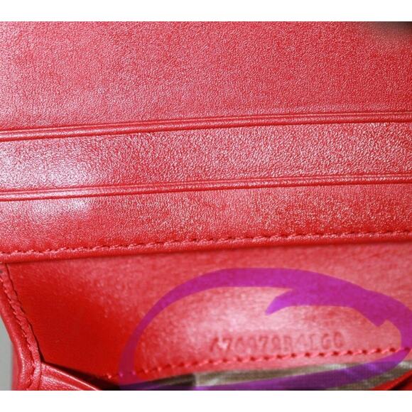 NEW Gucci Queen Bee Leather Small Wallet Card Case Coin Holder - Picture 3 of 7